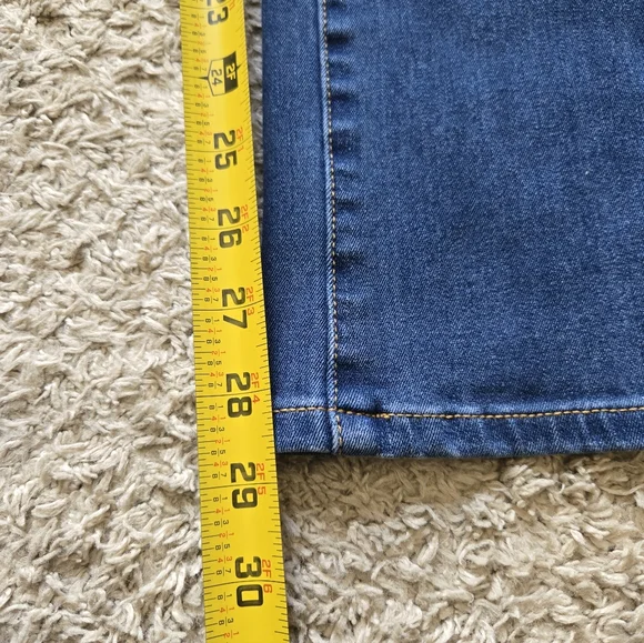 Betabrand Pull On Jeans Womens L Petite Blue Straight - Picture 10 of 11